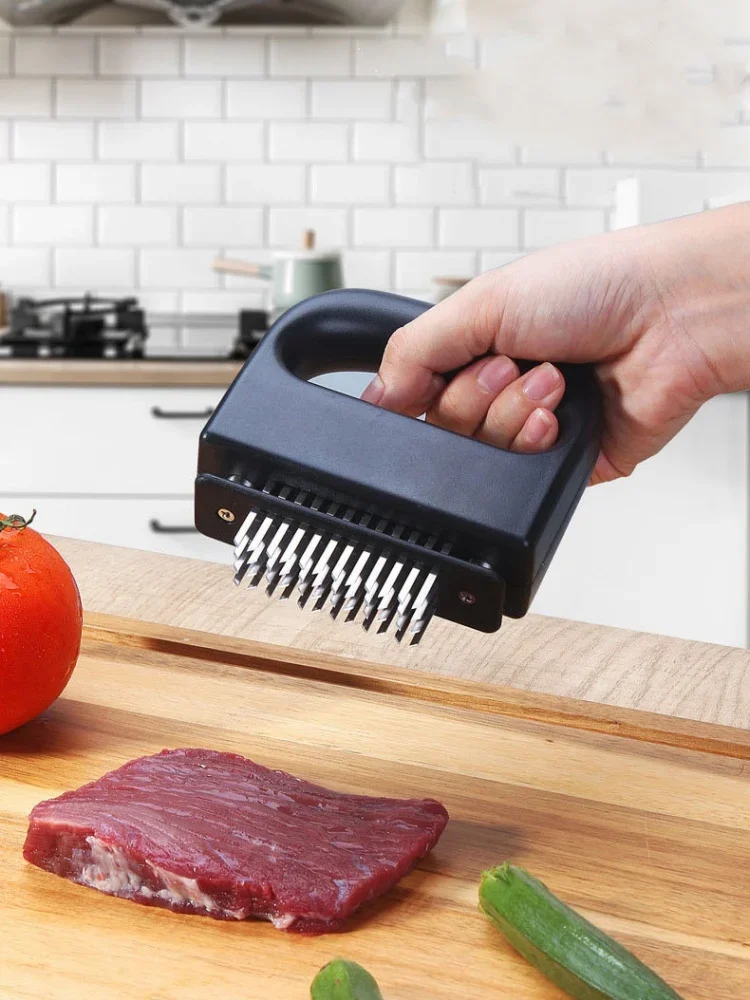 Description Picture 4 of itemMeat Tenderizer with Stainless Steel Ultra Sharp Needle Blades Kitchen Cooking Tool Best for Tenderizing BBQ Marinade Accessorie