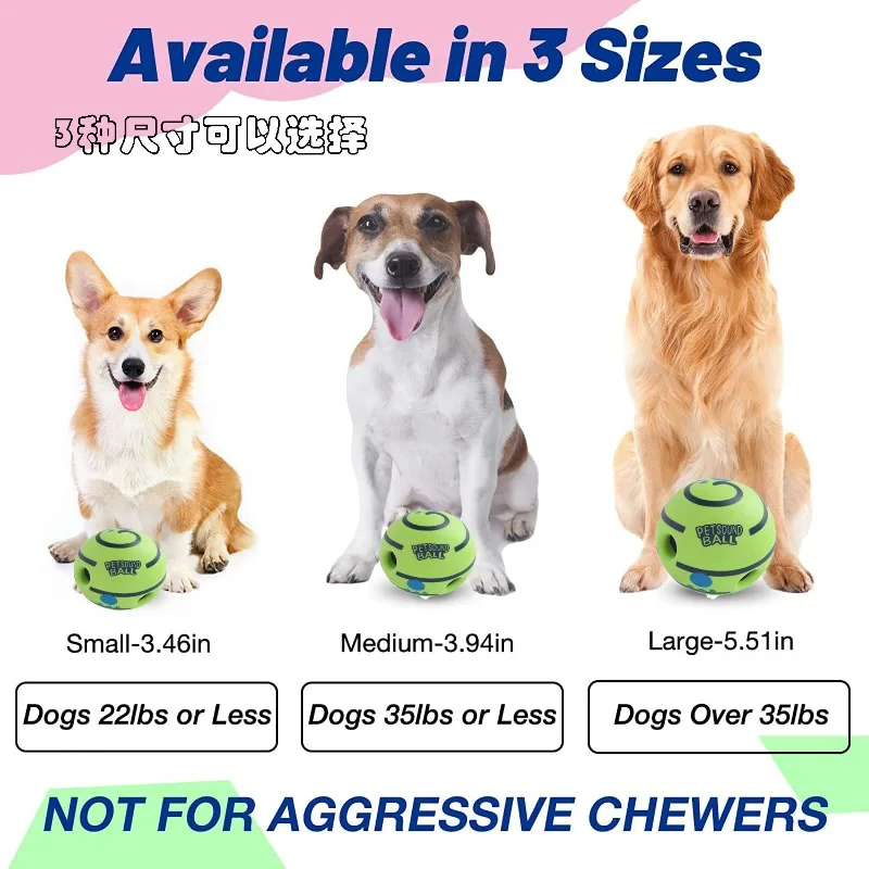 Wobble Wag Giggle Ball, Interactive Dog Toy