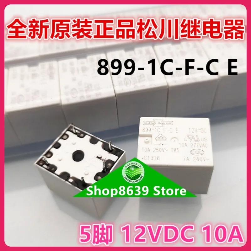 Electronic Component 5PCS New original 899-1C-F-C E 12VDC Songchuan 12V 10A 5-pin 899-1CH-F-C E