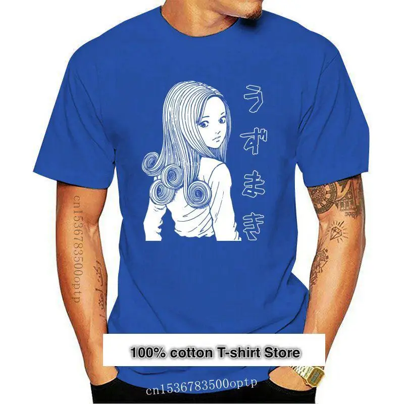 Camiseta 100% Algodon De Manga Corta Para Hombre, Camisa Negra De Uzumaki Kirie Gogima, Junji Ito, Manga De Horror Japonesa