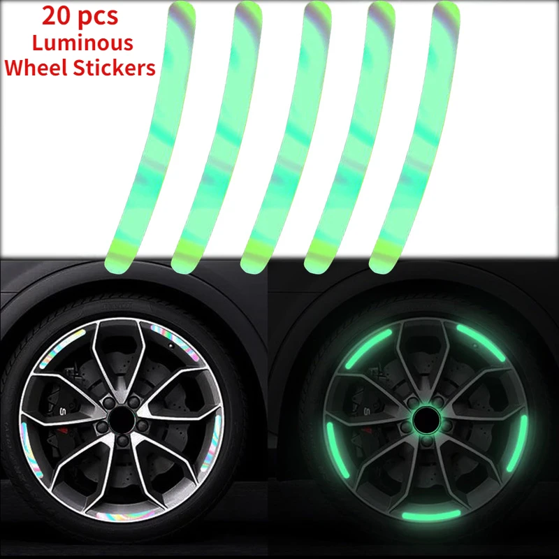 

Светящиеся наклейки на колесо, красочные лазерные наклейки для велосипедов, мотоциклов и автомобильных шин, защитная наклейка против столкновений