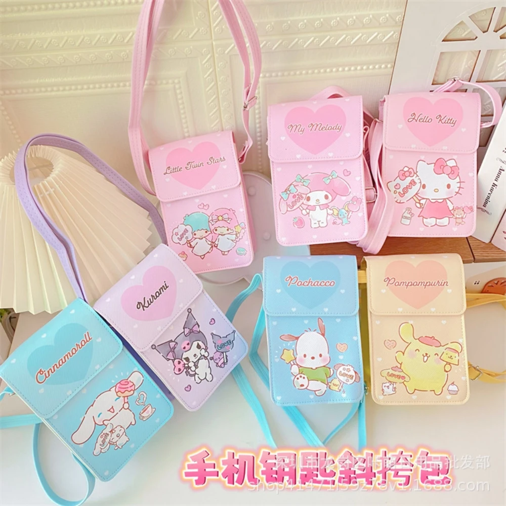 

Милые сумки через плечо Sanrio Hellokitty Mymelody Cinnamorol Мультяшные рюкзаки аниме сумки подарок для девочки