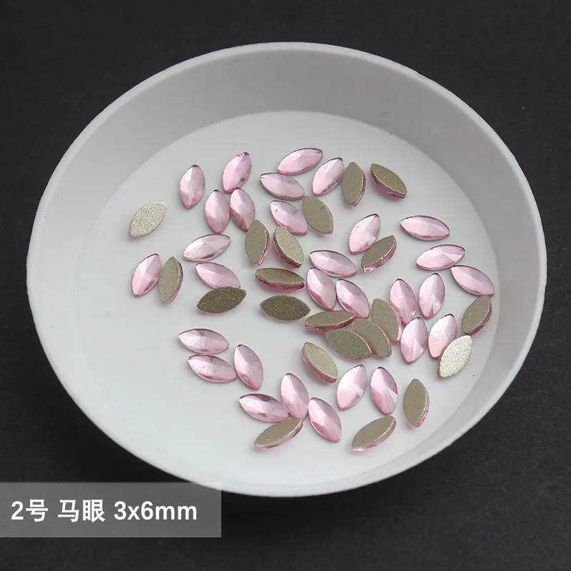 도매 라이트 핑크 멀티 스타일 플랫 백 네일 라인 석 특수 모양의 크리스탈 네일 아트 스톤 3D 맞춤 장식
