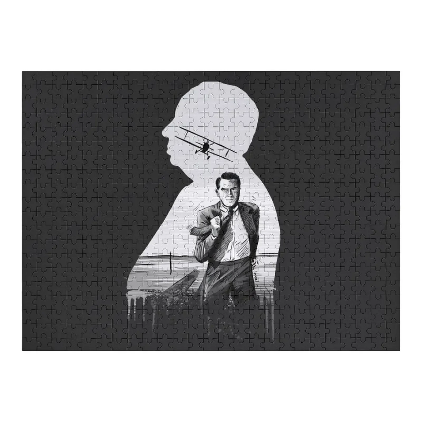 

North by Northwest Silhouette Illustration Jigsaw Puzzle Personalized Toy Wooden Animal Puzzle