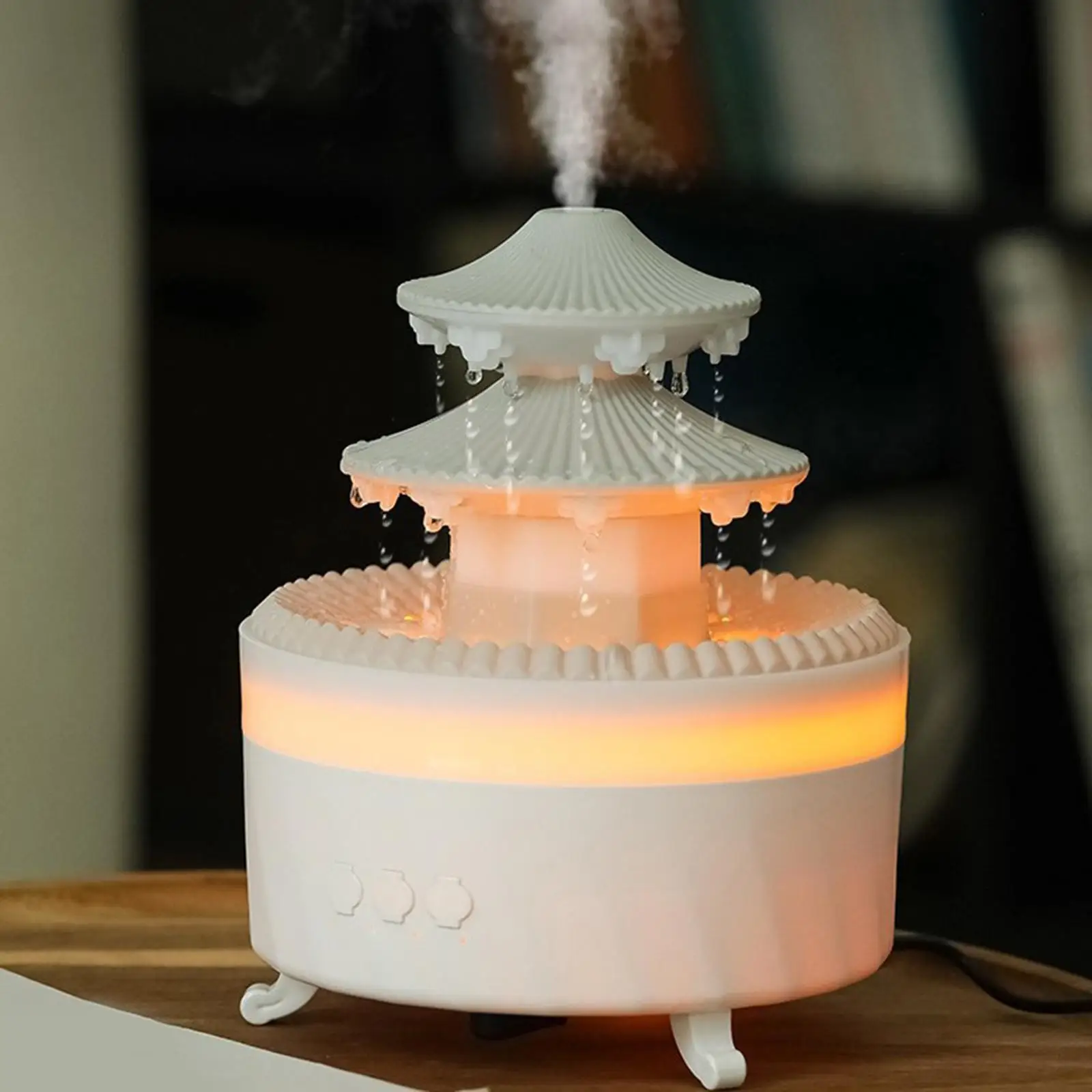Raindrop Humidifier Professional 7 Colorful Lights Multipurpose Night ...