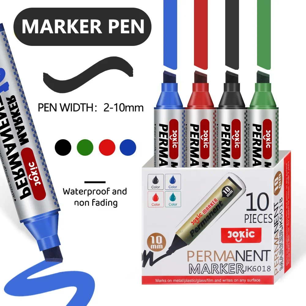 Color Marker Pens 1/4 Pcs Set Permanent Waterproof Ink Thin Nib Crude Nib