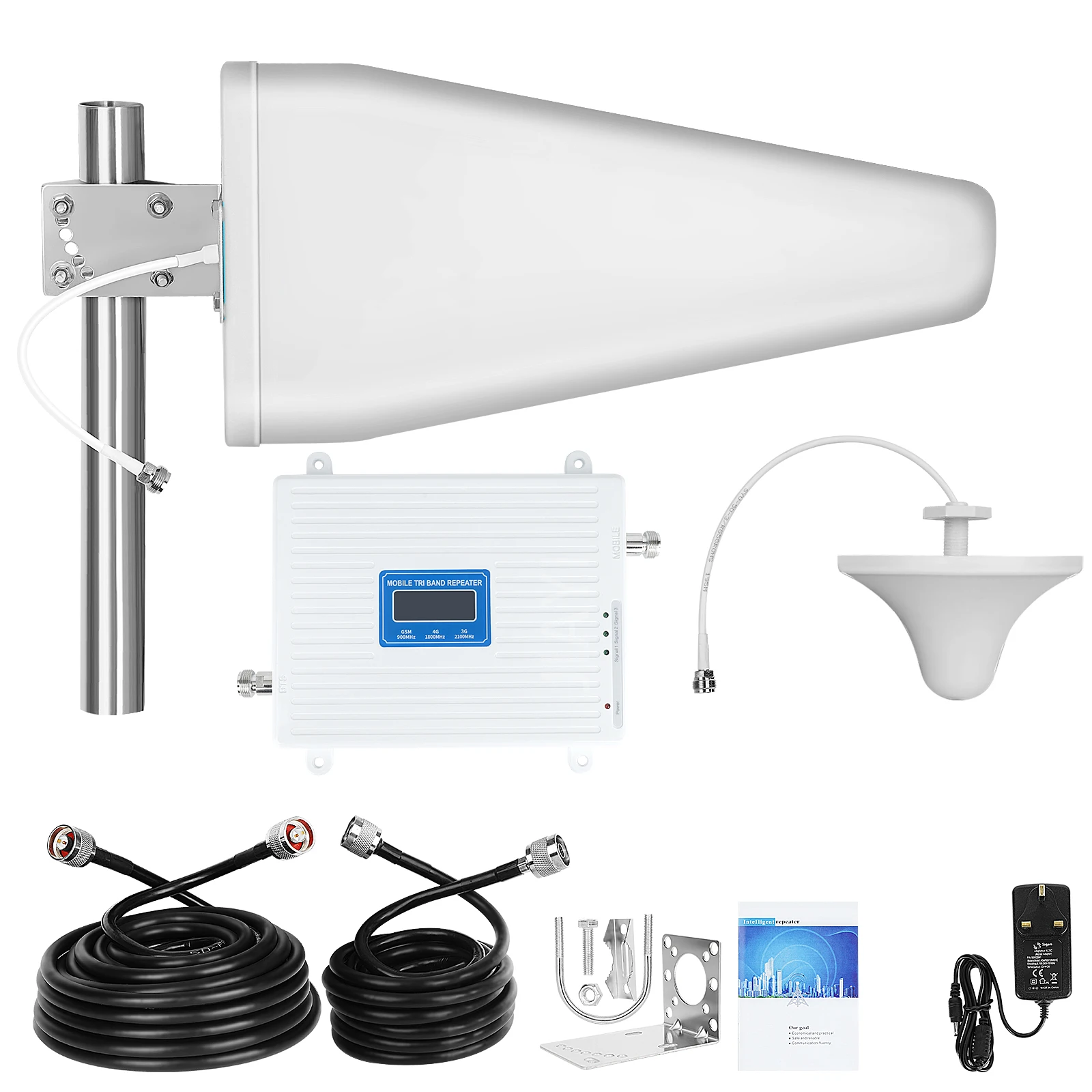 2022 Best-selling Tri-band 2g 3g 4g 5G Mobile Signal Booster 900/1800/2100mhz LTE Repeater for Indoor