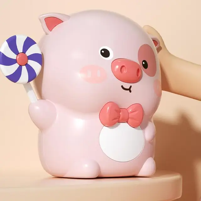 A Piggys Bank Unbreakable Money Coin Shatterope Pig Banks Bolt 600 Érme Vagy 100 Számla Gyerekeknek - Image 3