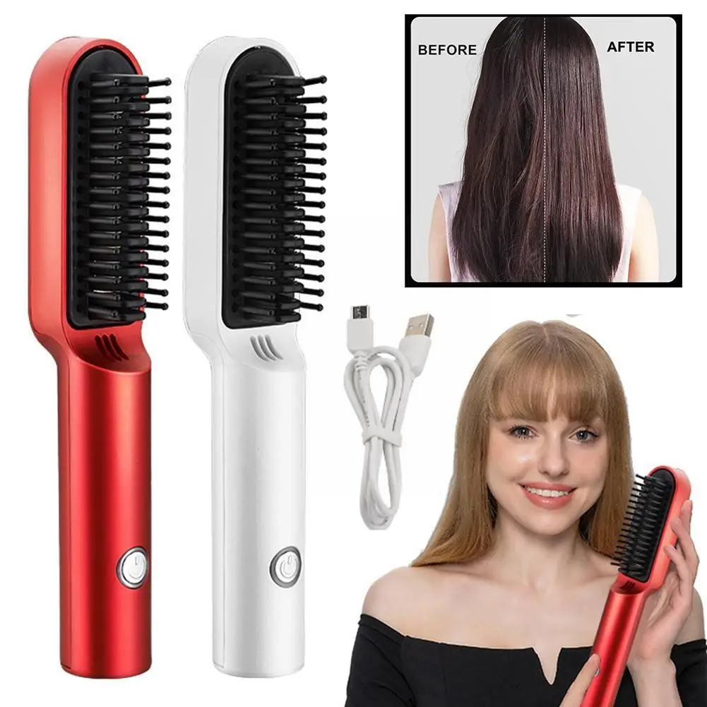 Electric Heating Hair Comb Hair Straightening Brush Fast Heating Comb