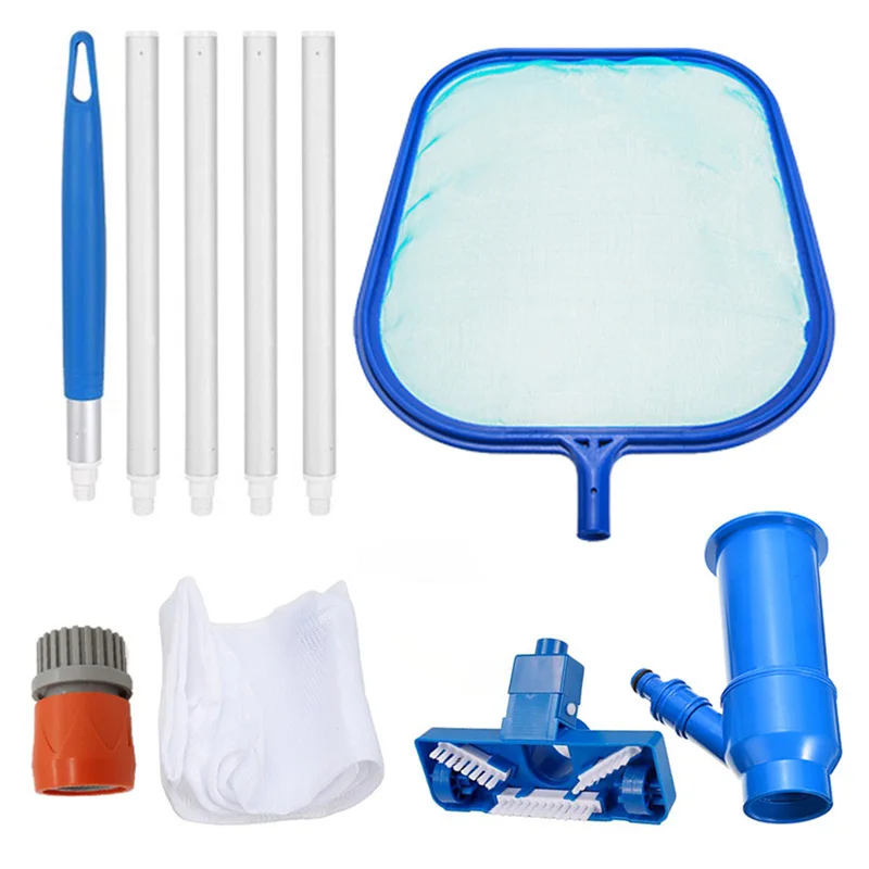 Portable Swimming Pool Vacuum Cleaner Cleaning Tool Disinfect Suction Head Pond Fountain Pool Vacuum Cleaner Brush with Handle