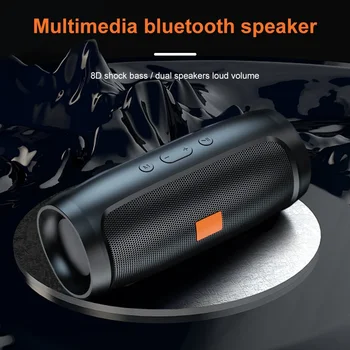 TF USB Bluetooth Speaker Dual Speaker Stereo Outdoor Tfusb Playback Fm Voice Broadcasting Portable Subwoofer Wireless Speaker 1