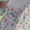 5D Relief Gorgeous Colorful Merry Christmas Tree Snowflake Adhesive Nail Art Stickers Decals Manicure X'mas Glitter Gems Charms 5