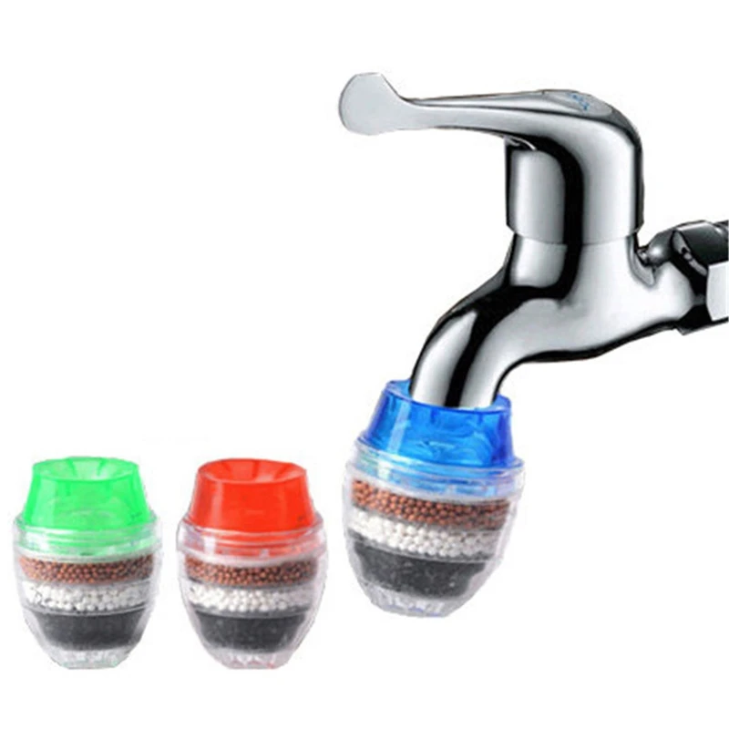 2Pcs Kitchen Home Carbon Faucet Mini Tap Water Clean Filter Purifier Filtration Cartridge Carbon Water Filter