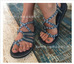Sale Women Sandals Large Size 35-44 Flat Women Shoes Rope Knot Summer Beach Open Toe Sandals 11 Colors Zapatos De Mujer New