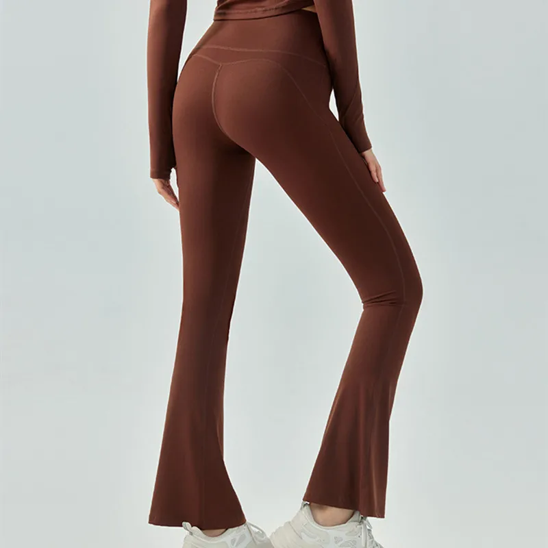 

Штаны женские с широкими штанинами, повседневные облегающие брюки с завышенной талией для занятий спортом и фитнесом, эластичные штаны для уличных тренировок