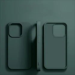 Luxury Liquid Silicone Shockproof Phone Case - Sleek & Durable Protector Cover - iPhone 15 Plus (Dark Green)