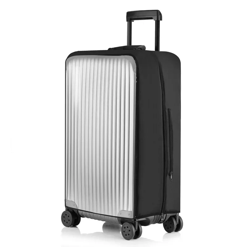 Universal Clear Cover with Zipper Luggage Covers with Elastic Cloth Dusproof Protective Covers 20"24"28"30" Travel Organizer