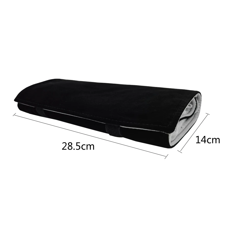 Jewelry Storage portable roll bag Necklace roll bag Travel Exhibition jewelry bag High quality flannelette bag