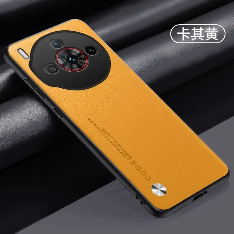 Leather Silicone TPU Shockproof Bumper Protective Case in Plain Design
