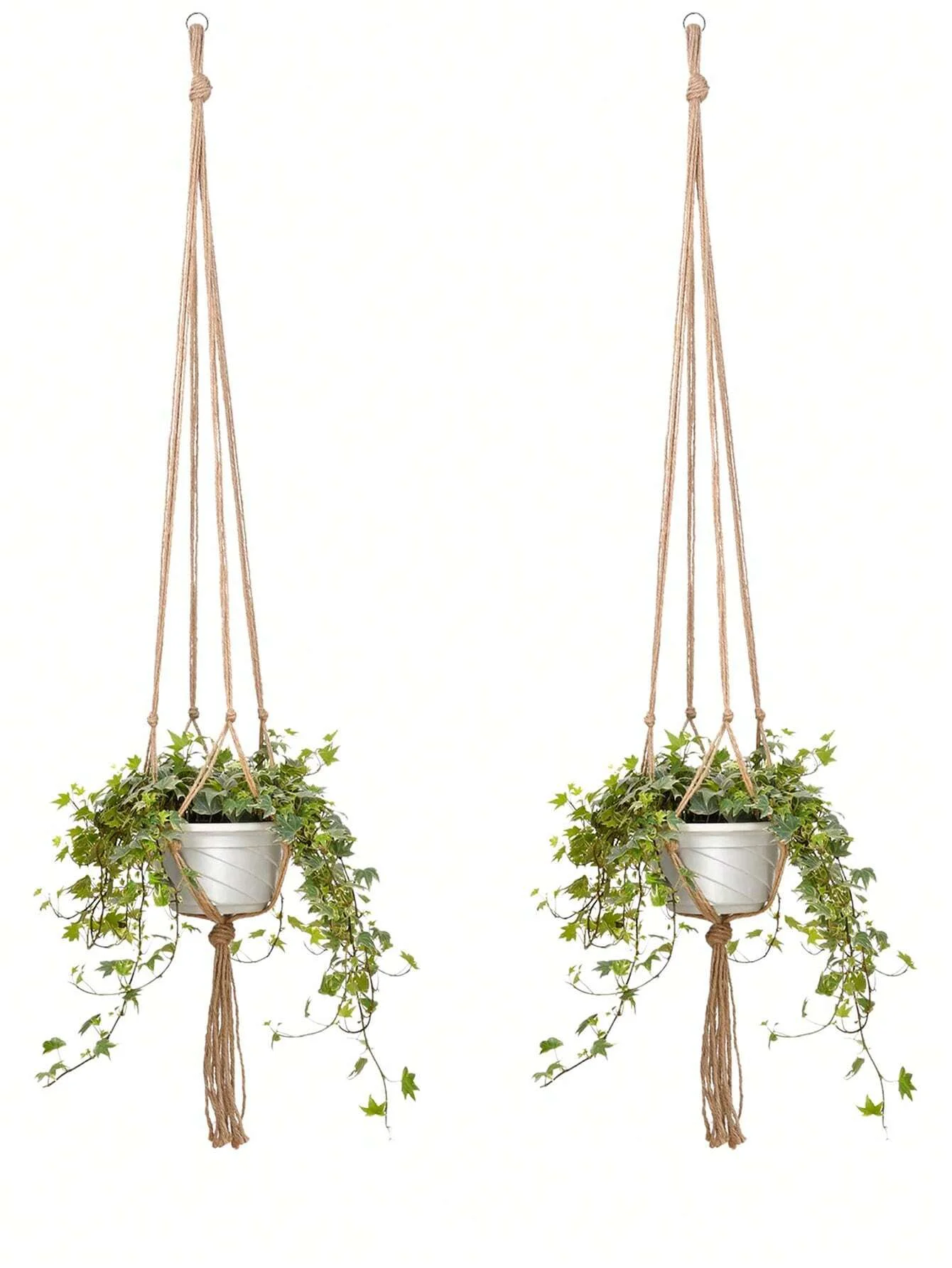 1/2pcs 90/105/120cm Macrame Plant Hanger Modern Tassel Detail Indoor Flower Pot Holder Plants Wall Window Outdoor plant hanger