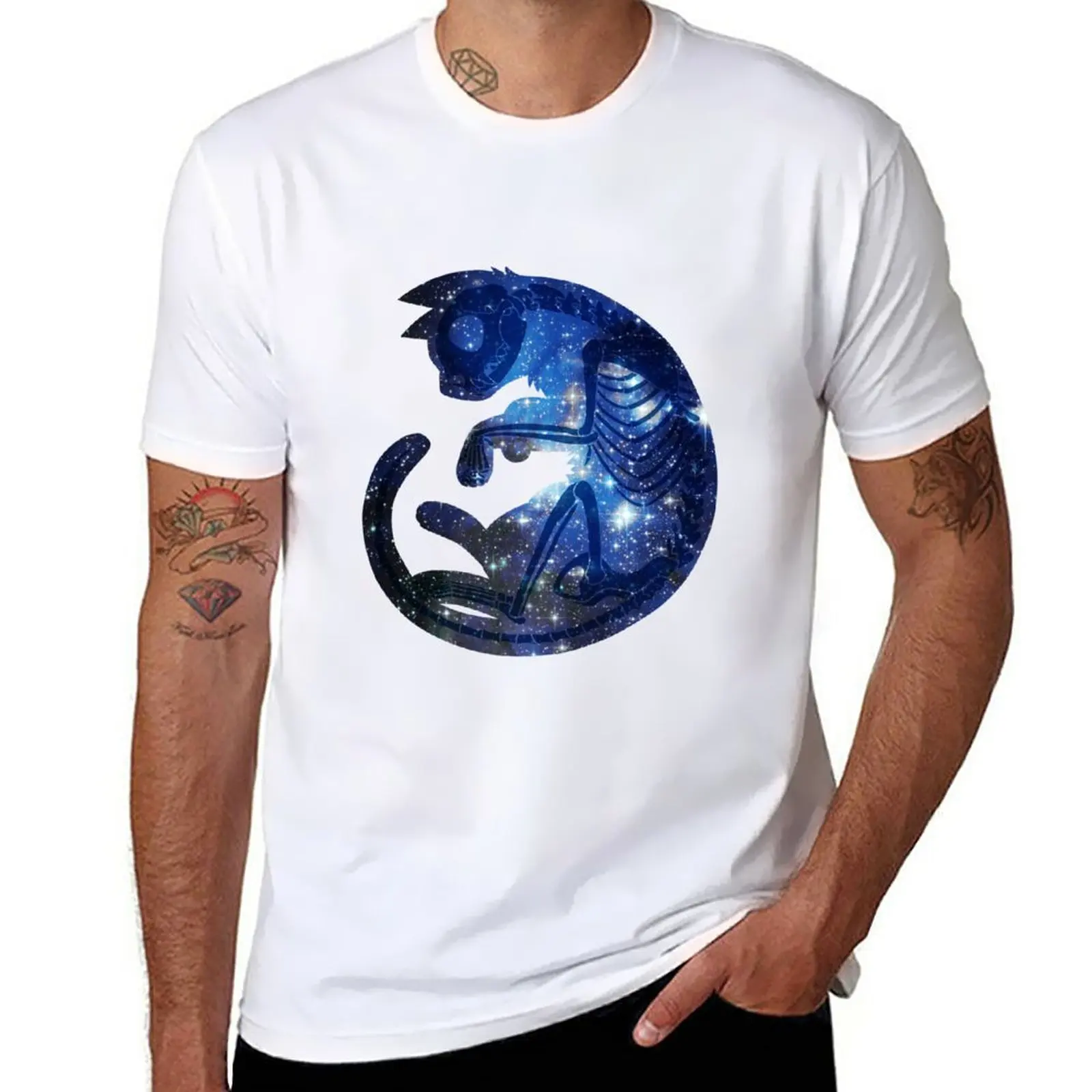 

New Star Cat T-Shirt T-shirt short cute clothes tops mens white t shirts