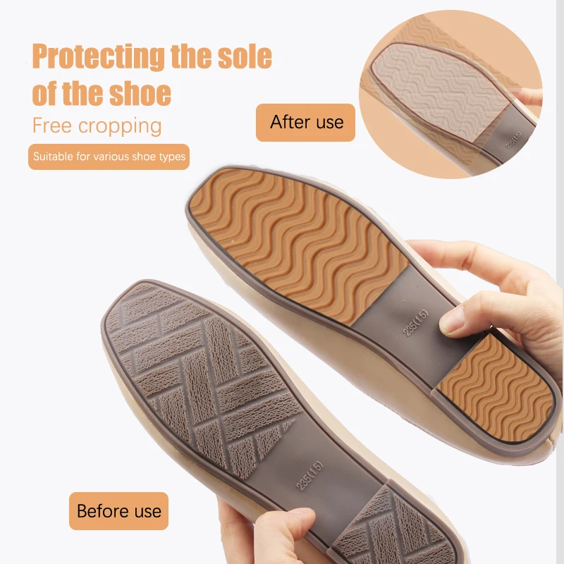 1Pair Anti-Slip Self Adhesive Shoe Sticker Pad Shoe Wear-resistant Sole Protector Unisex Sneakers Outsole Rubber Soles Stickers shoe repair stickers shoe stickers shoe anti slip stickers