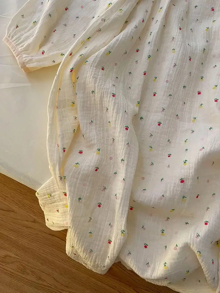 New Nightgowns Women Flowers Lace All-match Sleepwear Comfortable Leisure Basic Korean Style Age-reducing Classic Popular Lovely