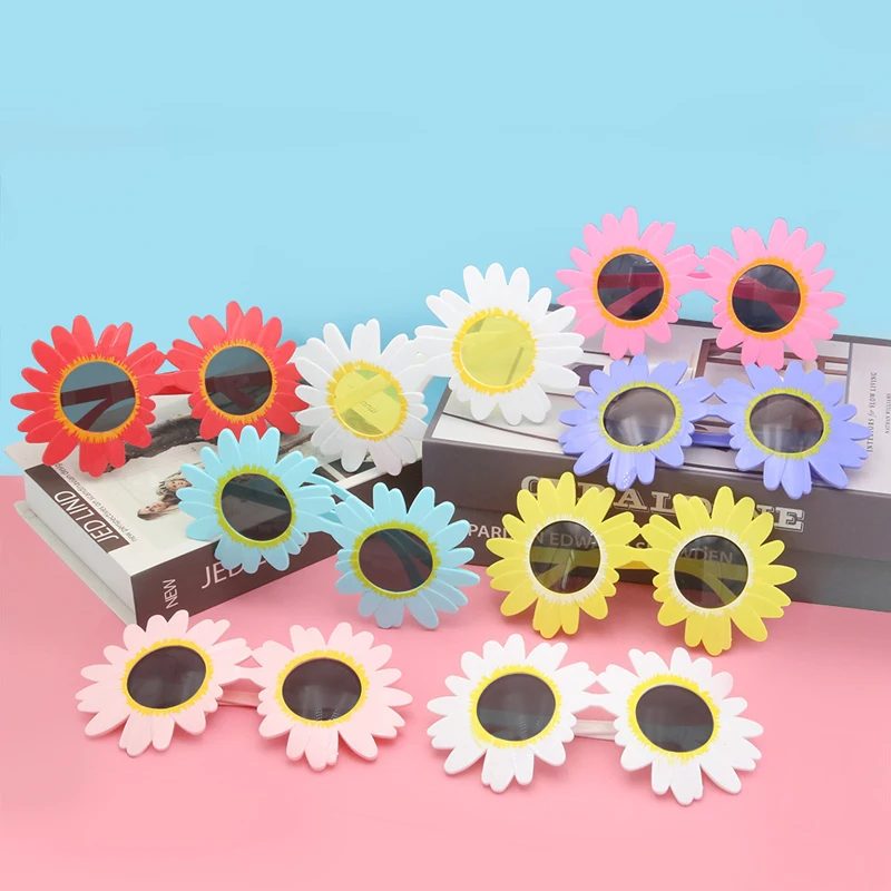 Fashion Sunglasses Kids Sunglasses Children Sunglasses Party Sunglasses Cosplay Sunglasses Fashion Children Sunglasses Cute Sun Flower Daisy Sun Glasses Funny Party Dramatic Cosplay Eyewear UV400 Adults Beach Eyeglasses