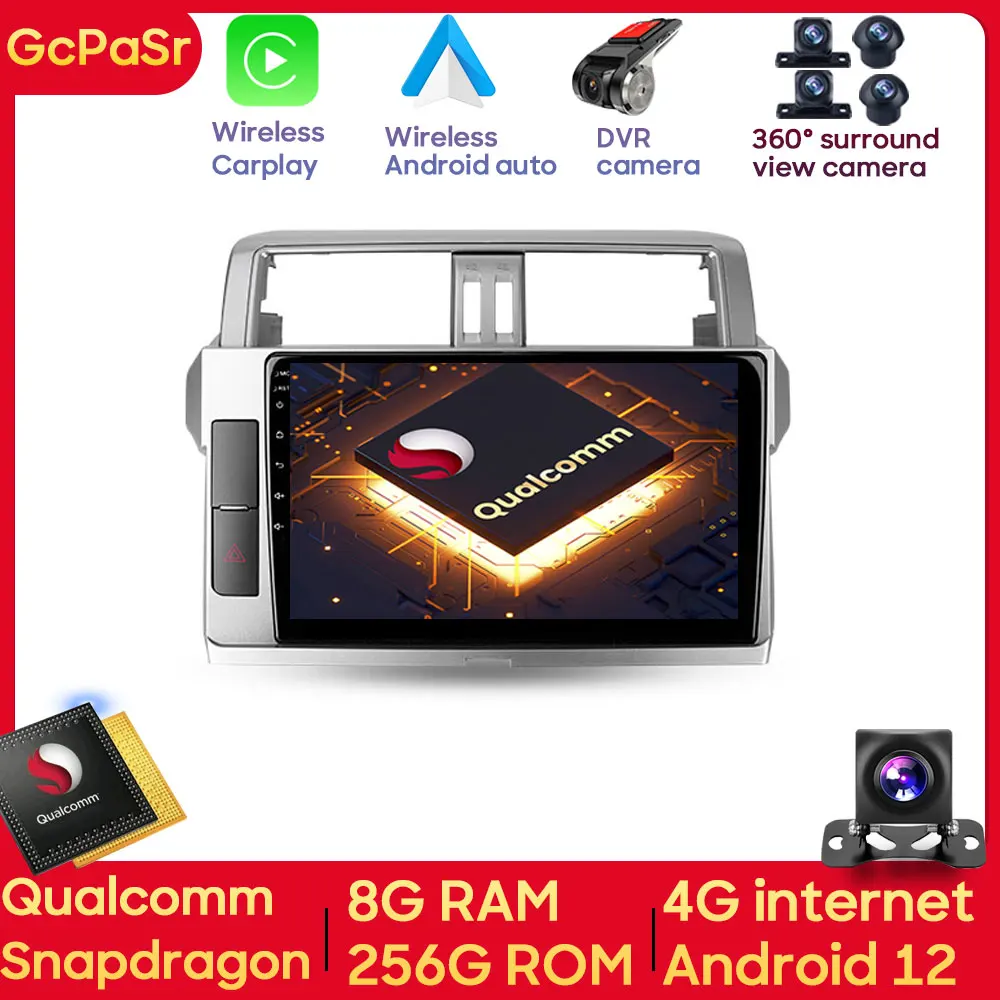 

Qualcomm Snapdragon Carplay Car Radio Multimedia Player For Toyota LAND CRUISER PRADO 150 2013 - 2017 Android Navigation GPS 5G