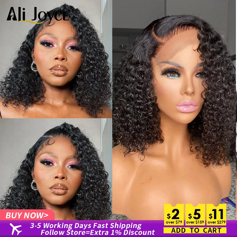 

Curly Bob Wig Brazilian Hair Wigs For Women Curly Human Hair Wig Natural Color Lace Front Human Hair Wigs Preplucked Lace Wigs