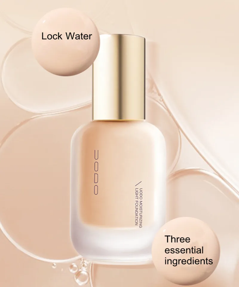 UODO Hydrating Oil-Control Foundation Liquid Long-Lasting Matte Finish Lightweight Formula For Oily&Combination Skin Base Makeup 6