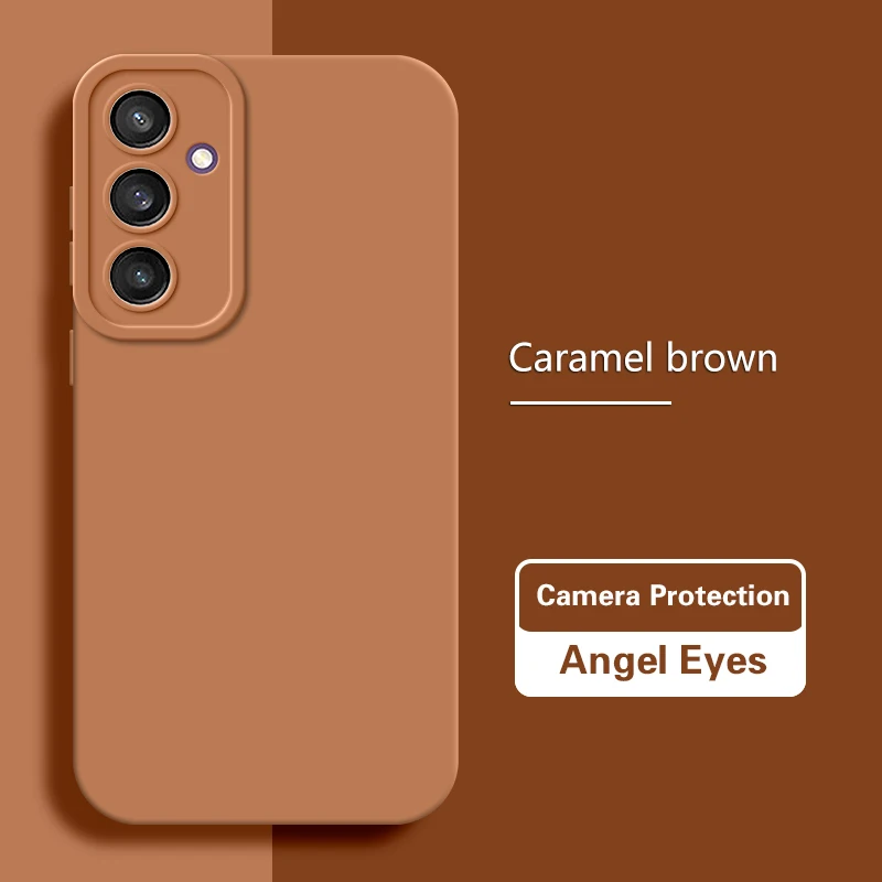 Matte Angel Eyes Fashion Liquid Silicone Phone Case - Soft Back Cover