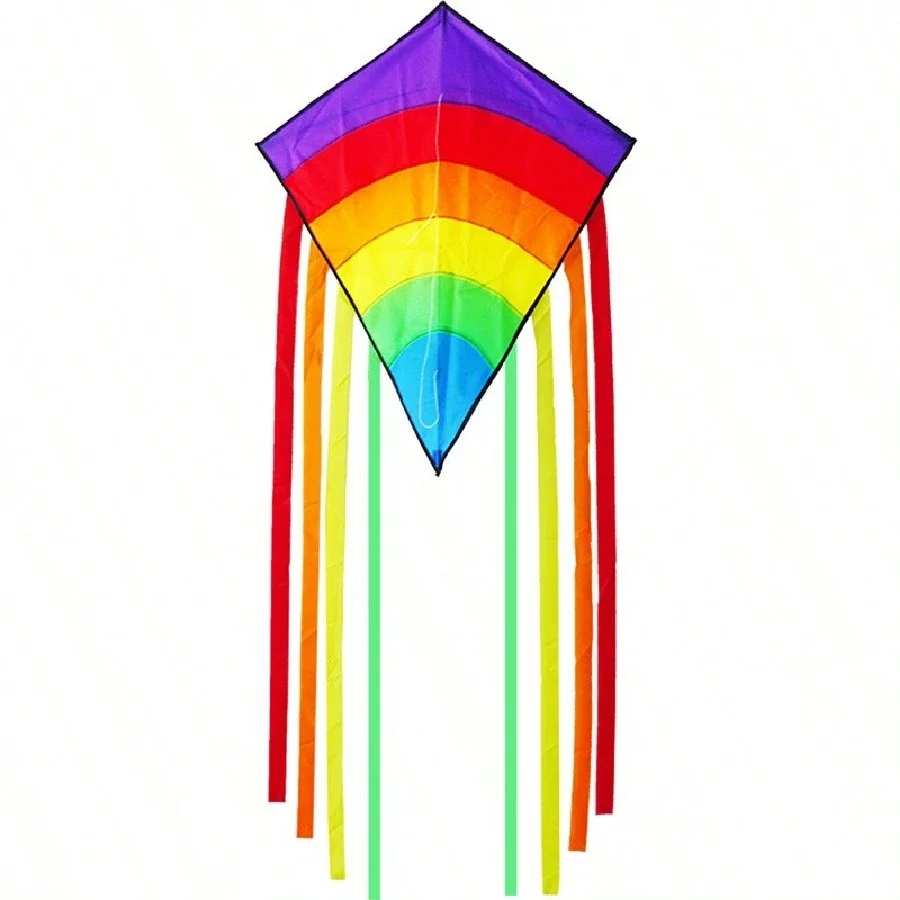 Easy Fly Colorful Rainbow Kite Outdoor Fun Sports Beach Kids Children Buitenspeelgoed Cometas De Viento Outdoor Toys Kites colorful rainbow kite