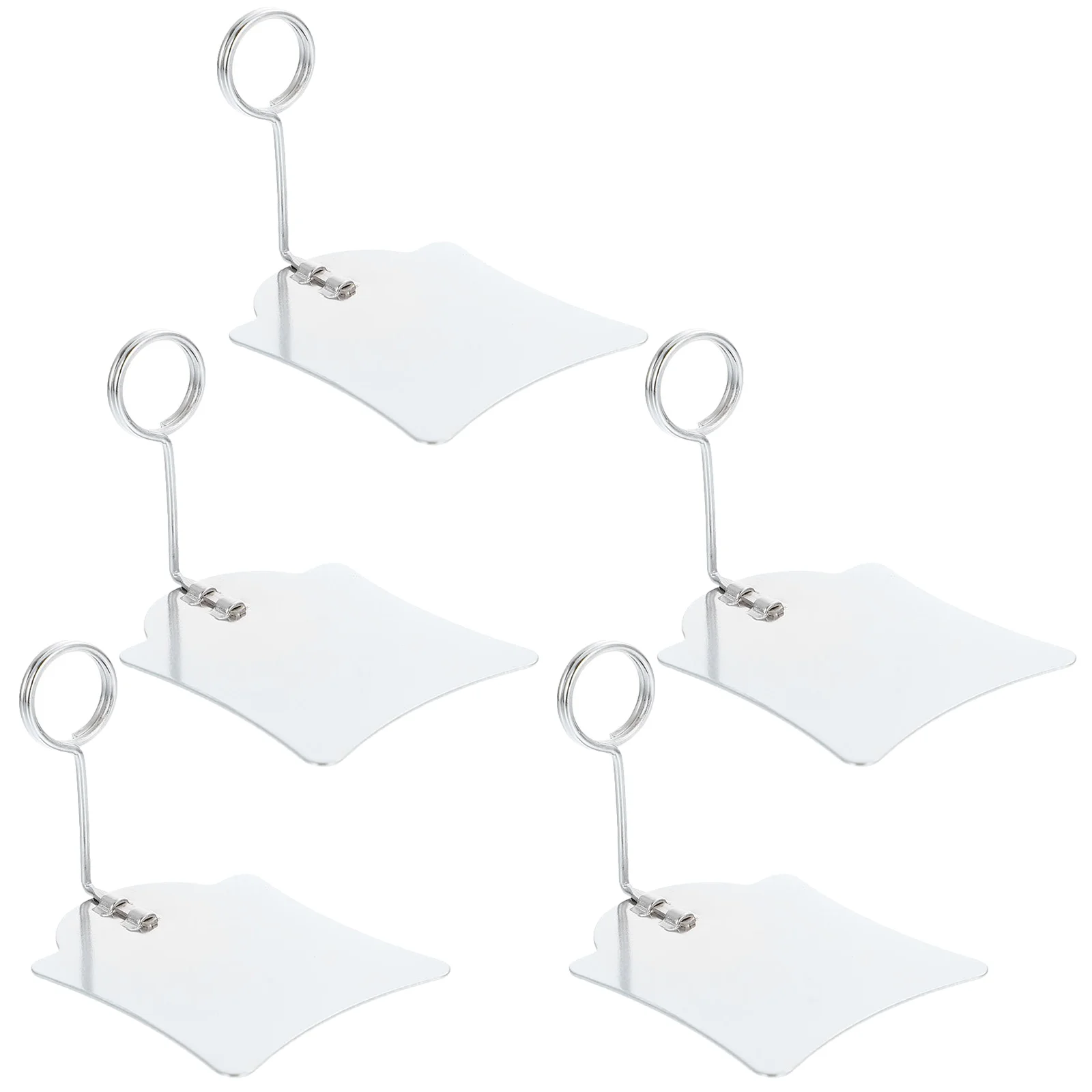 5 Pcs Label Display Holder Advertising Clip Price Tag Food Sign Tabletop Menu Stand