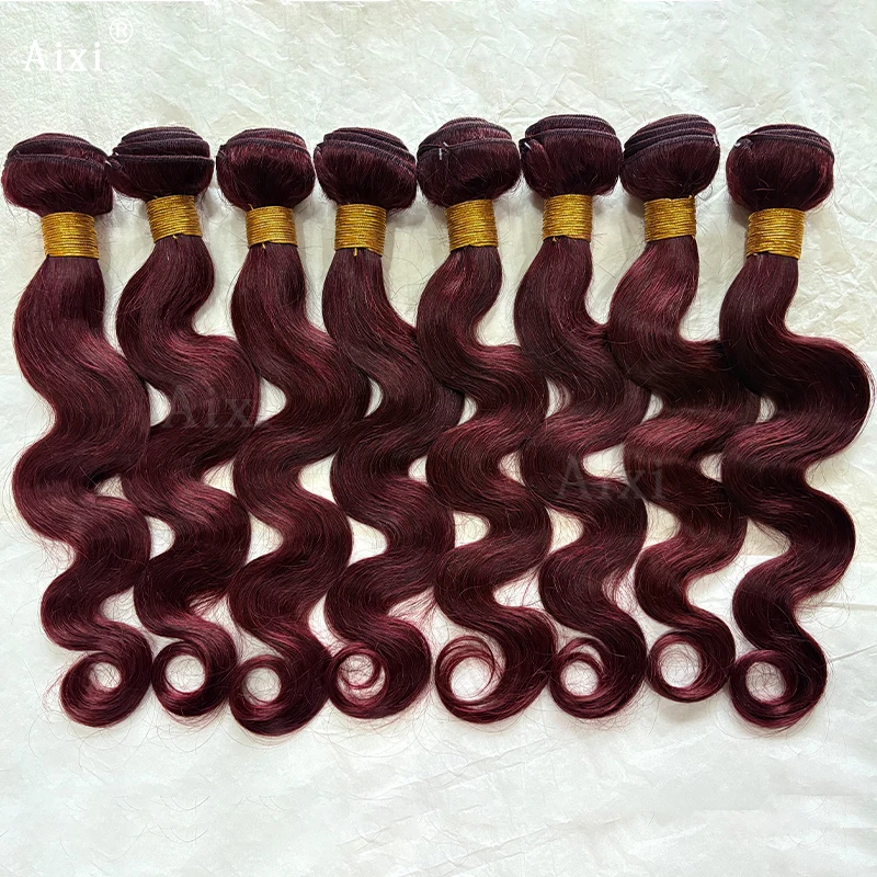 Burgundy Body Wave Hair Bundles - Bold Color