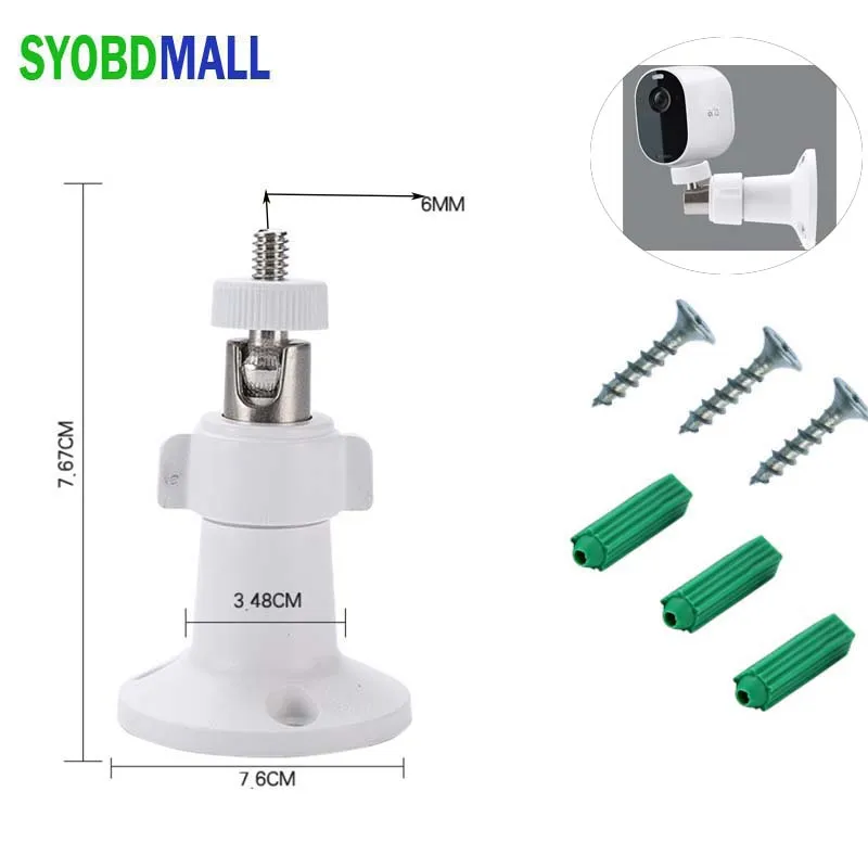 502S 1/4 Pollici Interfaccia Fotocamera Montaggio Staffa A Parete Supporto Per Telecamera Videosorveglianza Cctv Accessori Per Arlo Pro Blink Nero Bia