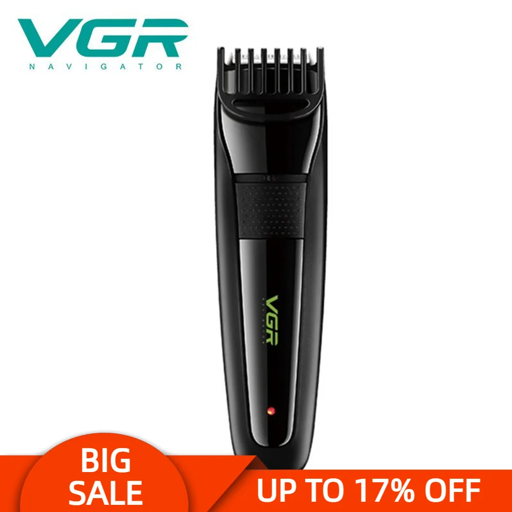 VGR 015 Hair Clipper Professional Barber Beard Styler Stainless Head USB Rechargeable Washable Noise Reduction Trimmer VGR V015