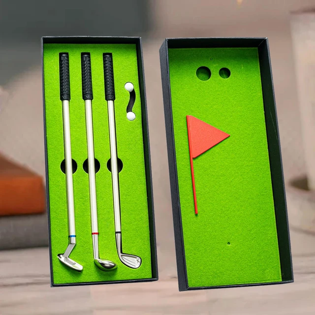 Ensemble de stylos de golf pour club de golf, stylo à bille putter, jeux de  bureau