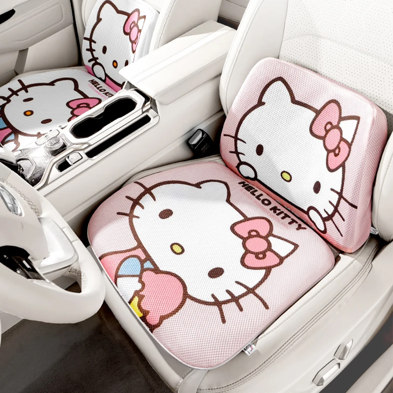 

Sanrio Kawaii Hello Kitty подушка на сиденье автомобиля аниме мультфильм милые модные изысканные дышащие подушки для офиса дома Fart охлаждающие подушки