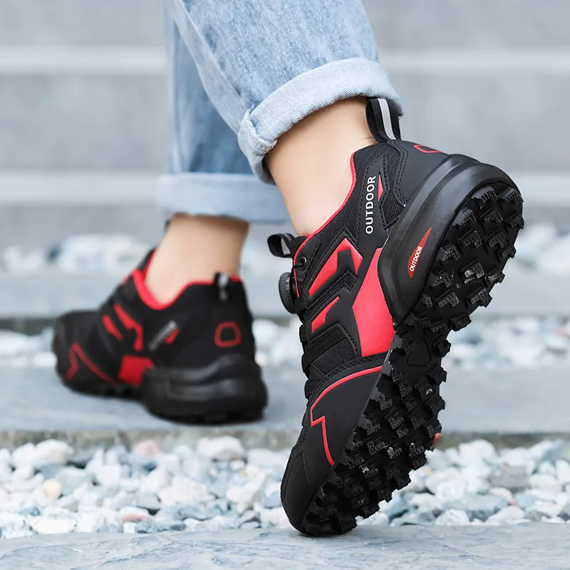 Casual Shoes Sport Shoes Men's Casual Sports Shoes Size 40-47 Rotating Lace-Up Outdoor Non-Slip Breathable Comfortable