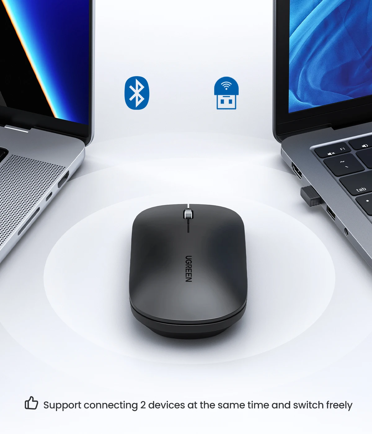 UGREEN Mouse Wireless Bluetooth Silent Mouse 4000 DPI