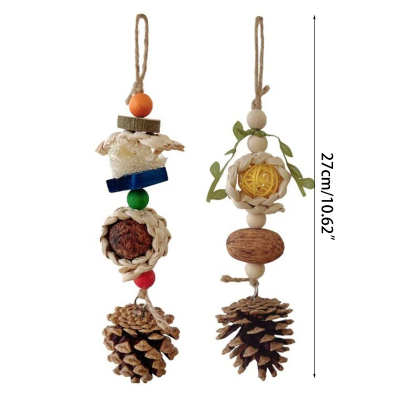 Bird Toy Bird Chew Toy Chewing Small Ratten Balls for Chinchillas Guinea Pigs Squirrels Oral Care
