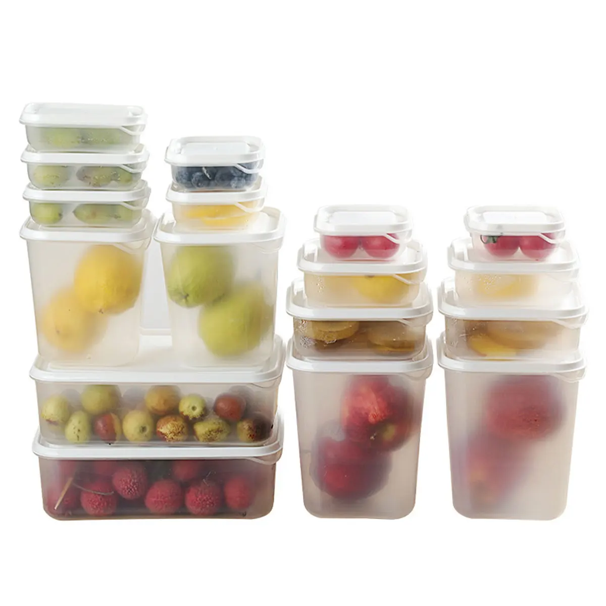 

17 Pcs Refrigerator Organizer Bins with Airtight Lids BPA-Free Freezer Organizer Bins Stackable Clear Fridge Storage Box