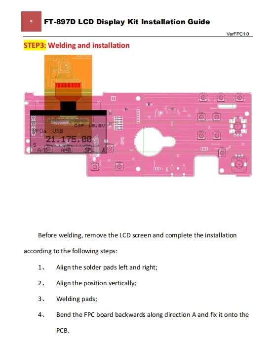 Yaesu ft-897 Ft-897D LCDディスプレイ交換部品 'zebra Stursの
