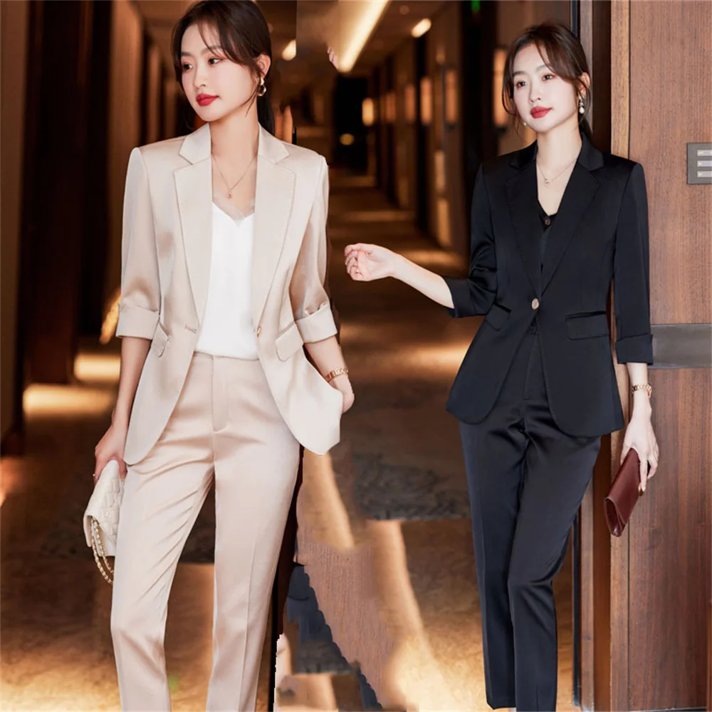 Women's Wide Leg Smart Trousers High Waist Tailored Office Work Formal Pants  | eBay