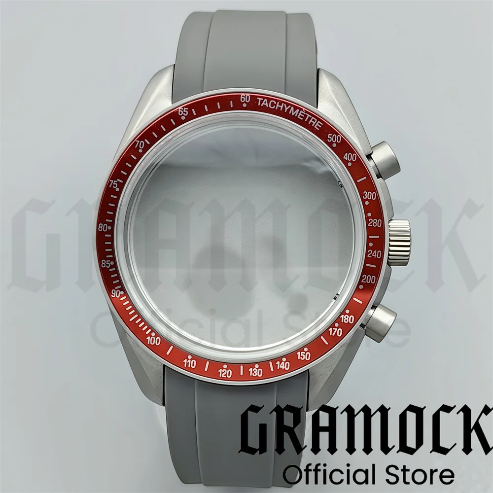 VK63/VK64対応メタルケース 39mm Quartz Watch Case for VK63 VK64 Chronograph Movement with