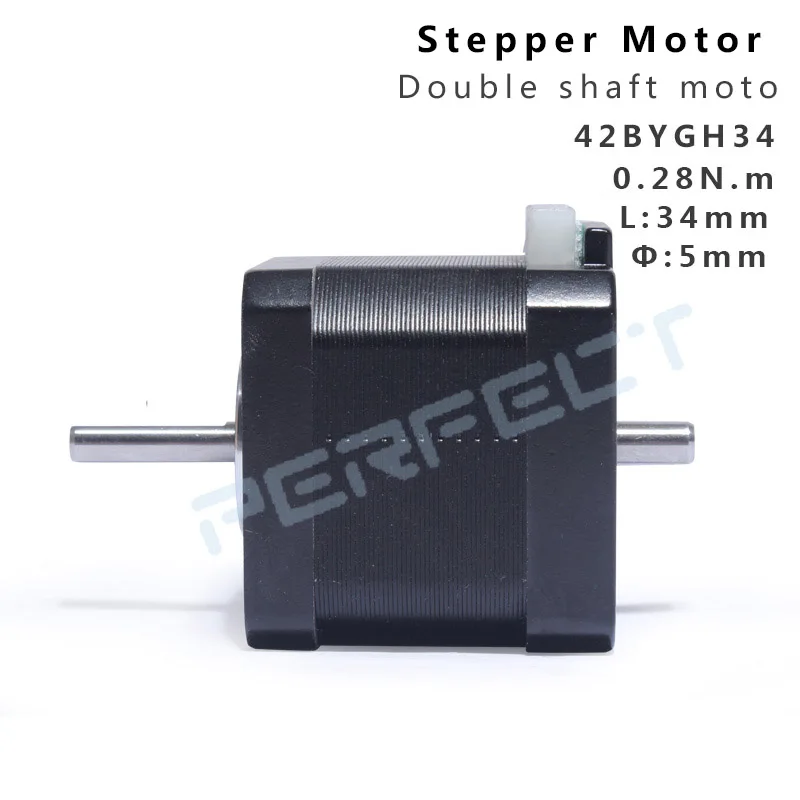 42BYGH34 Nema 17 Stepper Motor 0.28N 4-lead Double Shaft Motors 3D Printer CNC Engraving Milling Machine Electric Equipment stepper motor