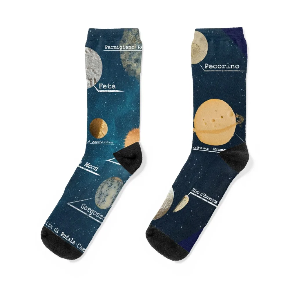 

Cheese Galaxy Socks floor aesthetic winter Ladies Socks Men's