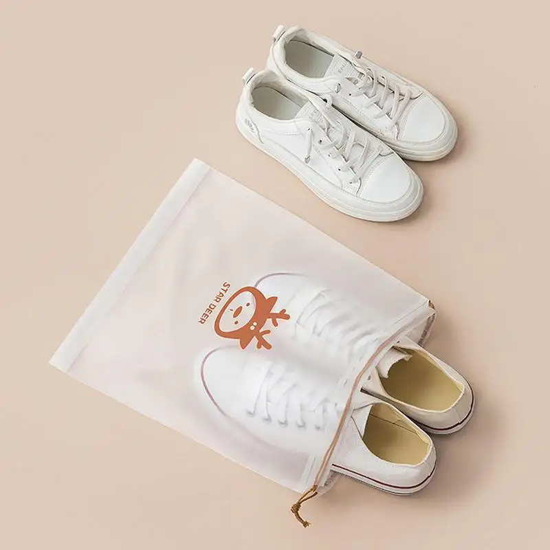 

Clear Shoe Travel Bag 10pcs Reusable Shoes Protect Organizer Sports Sneaks Drawstring Carrier Dust Bag For Traveling Supplies