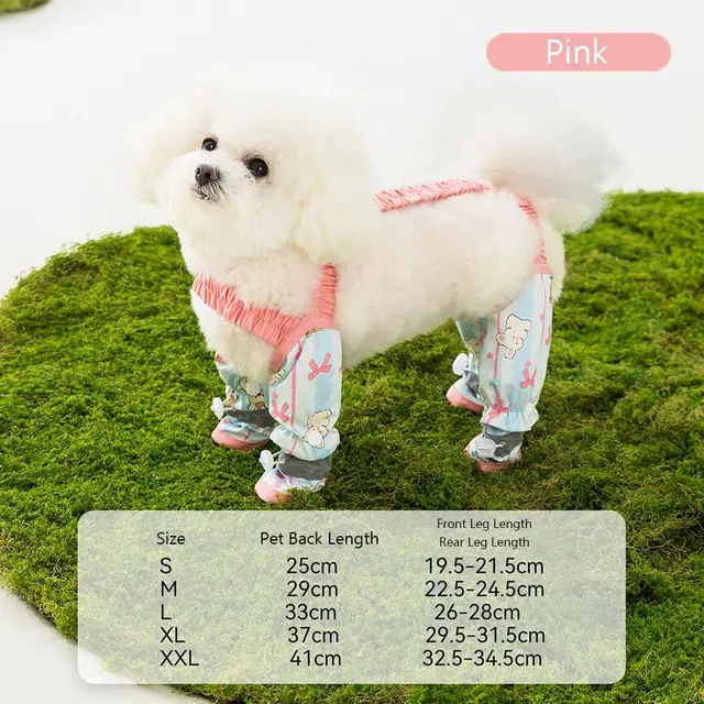 Adjustable Dog Boot Leggings Anti-Slip Dust-proof Reflective Stripe Pet Strolling Going Out Pants Full Leg Protection Accessory 6